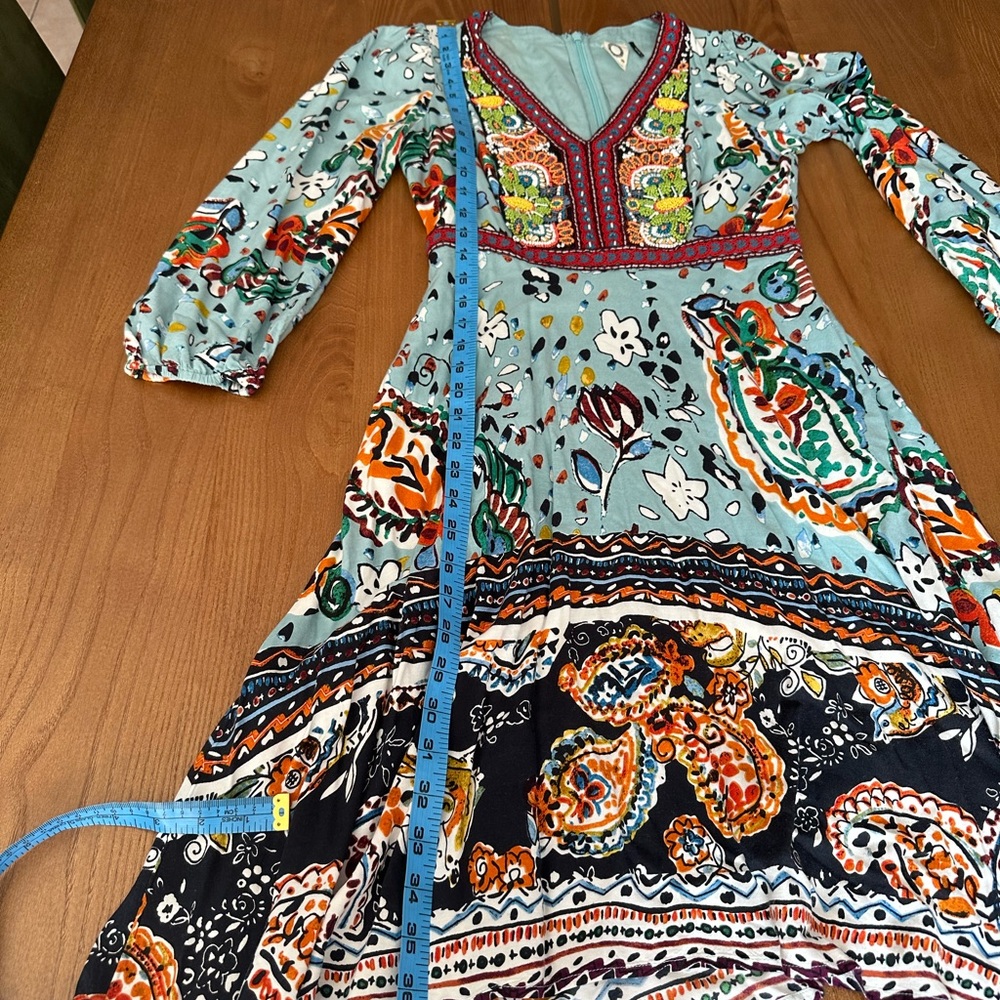 Floral V-Neck Long Sleeve Dress - Picture 12 of 15